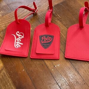 Polo by Ralph Lauren Kids Red Luggage Tag Trio